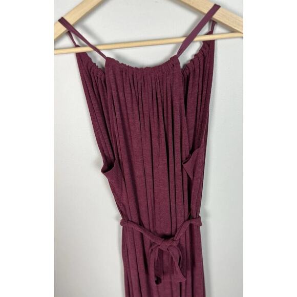 Anthropologie HD In Paris Jacenta Wide Leg Jumpsuit Size Medium Modal Cranberry - Picture 3 of 7